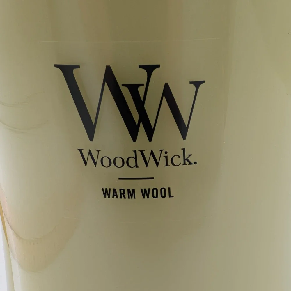 WoodWick Warm Wool Large Jar Candle 21.5 oz wick Technology Crackles as it Burns